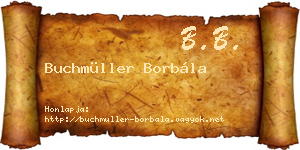 Buchmüller Borbála névjegykártya