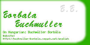borbala buchmuller business card